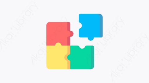 图片素材-014-拼图puzzle扁平卡通玩具元素图标
