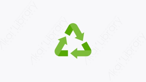 图片素材-014-回收recycle扁平卡通生态元素图标