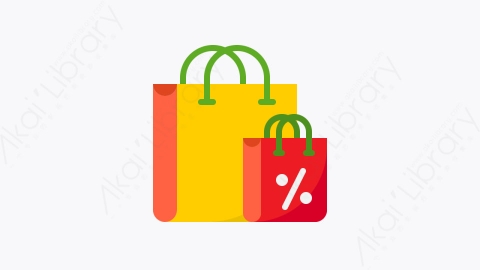 图片素材-014-购物袋shopping_bag扁平卡通黑色星期五元素图标