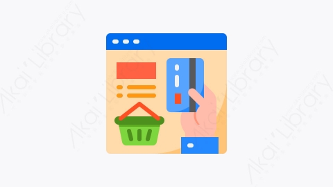 图片素材-014-网上购物shopping_online扁平卡通付款元素图标