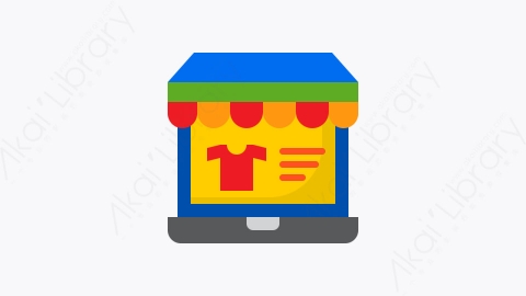 图片素材-014-购物中心shopping_store扁平卡通电子商务元素图标