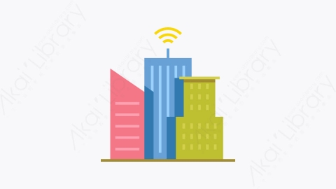 图片素材-014-智慧城市smart_city扁平卡通物联网元素图标