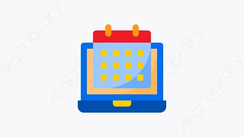 图片素材-015-日历calendar扁平卡通日历和日期元素图标