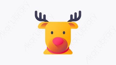 图片素材-015-鹿deer扁平卡通冬季元素图标