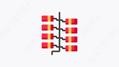 图片素材-015-烟花fireworks扁平卡通农历新年图标
