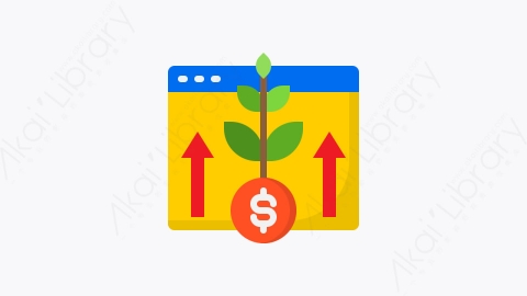 图片素材-015-增长growth扁平卡通营销元素图标