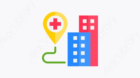 图片素材-015-医院hospital扁平卡通导航元素图标
