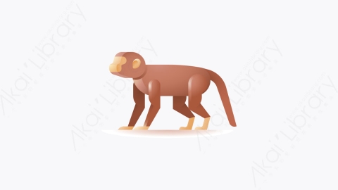 图片素材-015-猴子monkey卡通动物元素图标