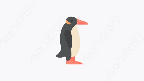 图片素材-015-企鹅penguin扁平卡通冬季元素图标
