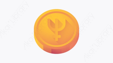 图片素材-015-素数币primecoin扁平卡通加密货币元素图标