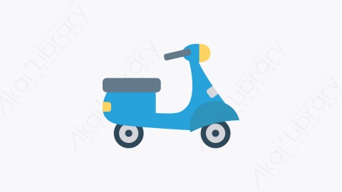 图片素材-015-滑板车-3scooter扁平卡通交通工具图标元素