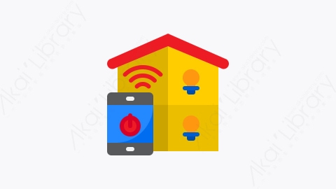 图片素材-015-智能电灯smart_light扁平卡通物联网元素图标
