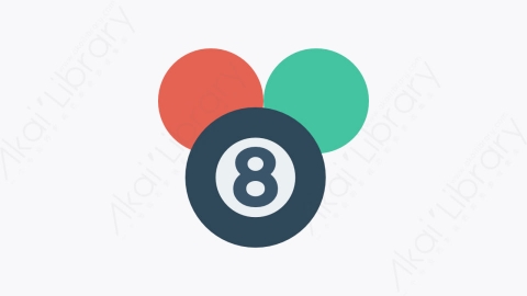 图片素材-0158-斯诺克snooker卡通扁平体育与健身元素图标