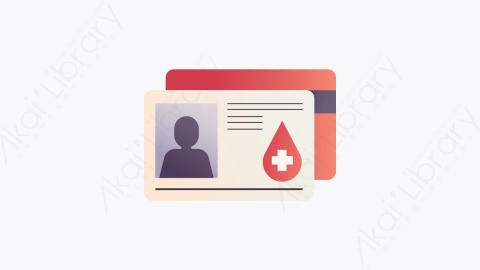 图片素材-016-献血者卡blood_donor_card扁平卡通献血图标