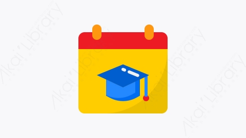 图片素材-016-日历calendar扁平卡通教育与学校元素图标