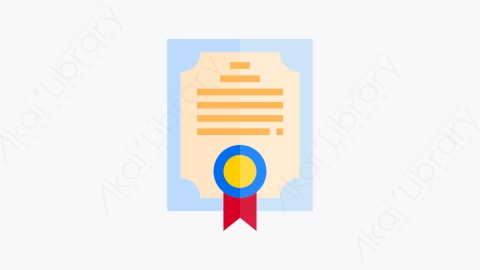 图片素材-016-证书certificate扁平卡通办公室供应商元素图标
