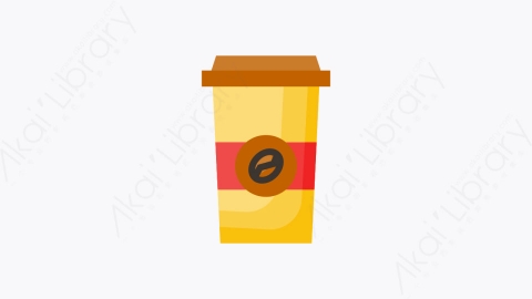 图片素材-016-咖啡杯coffee_cup扁平卡通食物和饮料的元素图标