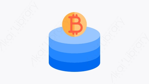 图片素材-016-数据库database扁平卡通金融财经比特币元素图标