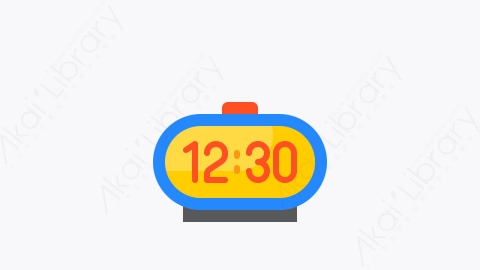 图片素材-016-数字时钟digital_clock扁平卡通时间时钟钟表元素图标