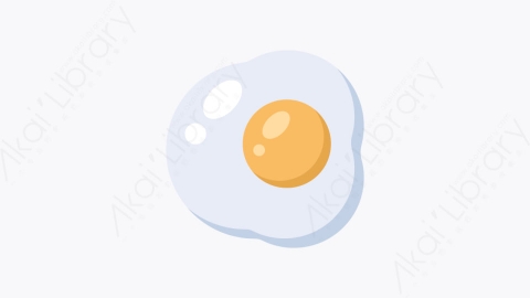 图片素材-016-煎蛋fried_egg扁平卡通早餐图标