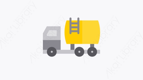 图片素材-016-燃油车fueltruck扁平卡通工业元素图标
