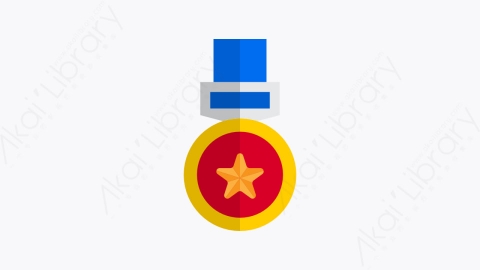 图片素材-016-奖牌medal扁平卡通奖励和奖牌元素图标