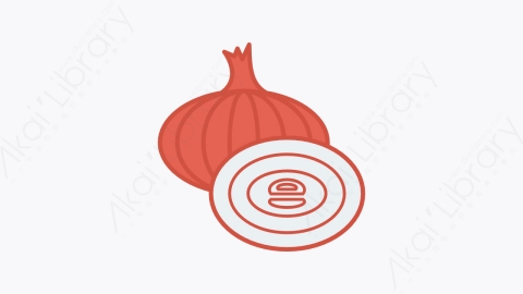 图片素材-016-洋葱onion扁平卡通水果和蔬菜的图标元素