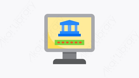 图片素材-016-网上银行online_banking扁平卡通金融商务办公元素图标