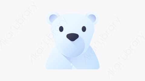 图片素材-016-北极熊polar-bear扁平卡通冬季元素图标