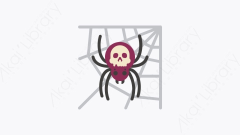 图片素材-016-卡盘spider扁平卡通万圣节元素图标