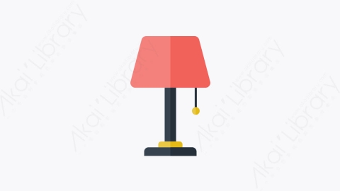 图片素材-016-台灯table_lamp扁平卡通电子元素图标