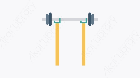 图片素材-0164-哑铃-6dumbbell卡通扁平体育与健身元素图标