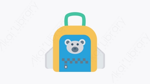 图片素材-0169-书包-3schoolbag卡通扁平学校与教育元素图标
