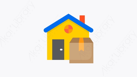 图片素材-017-送货上门Home_delivery扁平卡通物流运输元素图标
