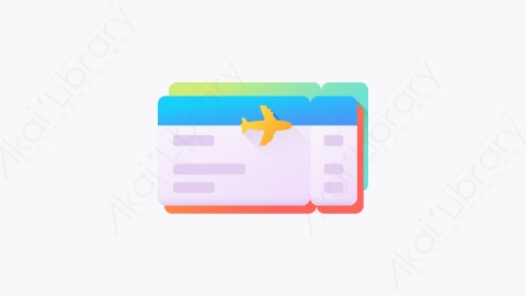 图片素材-017-机票airplane_ticket扁平卡通Instagram故事旅行元素图标
