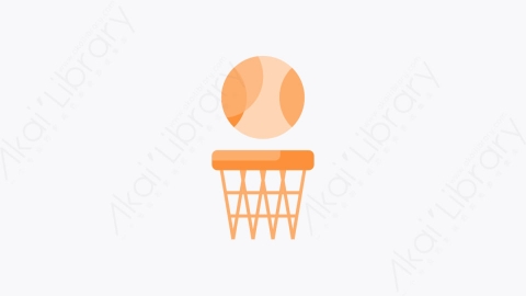 图片素材-017-篮球basketball扁平卡通教育元素图标