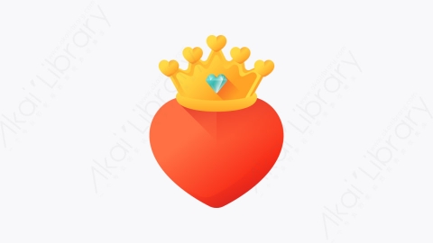 图片素材-017-皇冠crown扁平卡通情人节元素图标