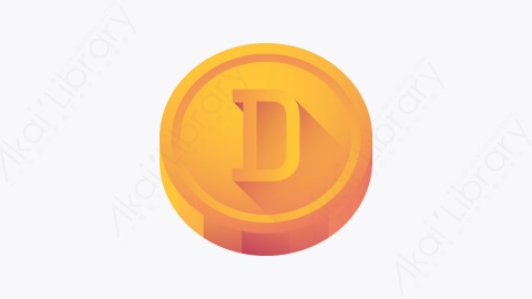 图片素材-017-金币dogecoin扁平卡通加密货币元素图标