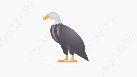 图片素材-017-鹰eagle卡通动物元素图标