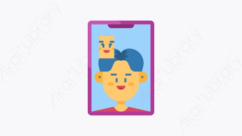 图片素材-017-视频通话facetime扁平卡通通信元素图标