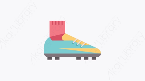图片素材-017-足球靴football_boots扁平卡通足球元素图标