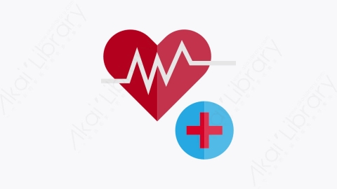 图片素材-017-心率heartrate扁平卡通卫生保健元素图标