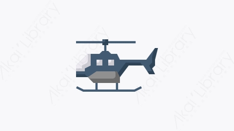 图片素材-017-直升机helicopter扁平卡通交通图标