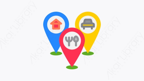 图片素材-017-定位销location_pin扁平卡通导航元素图标