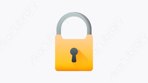 图片素材-017-锁定locked扁平卡通UI元素图标