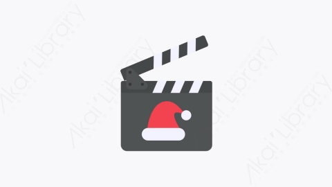 图片素材-017-电影movies扁平卡通圣诞节元素图标