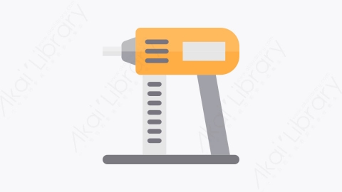 图片素材-017-射钉枪nailgun扁平卡通施工元素图标