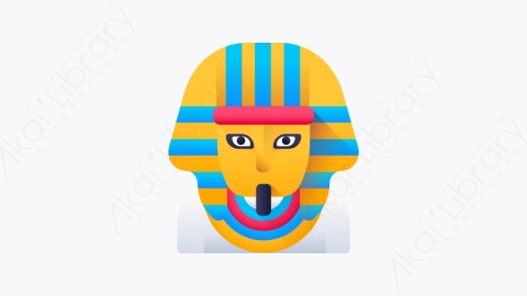 图片素材-017-法老pharaoh扁平卡通埃及元素图标