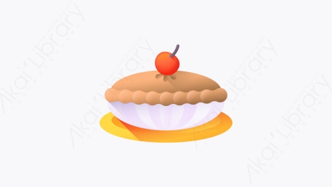 图片素材-017-馅饼pie扁平卡通生日元素图标