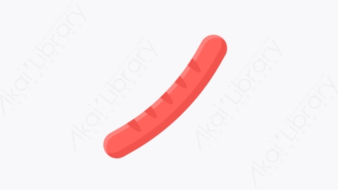 图片素材-017-香肠sausage扁平卡通早餐图标